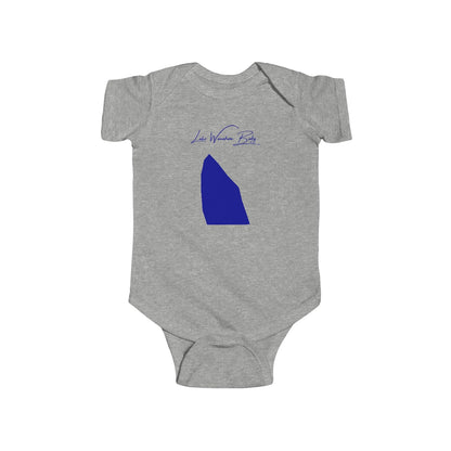 Nebraska  Lake  Wanahoo  Onesie  front  position  view  from  front  heather.webp