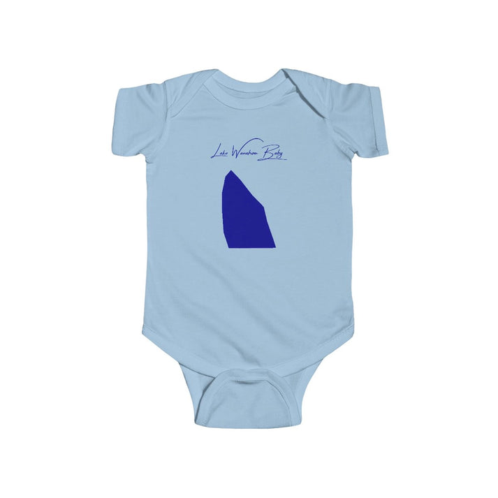 Nebraska  Lake  Wanahoo  Onesie  front  position  view  from  front  light  blue.webp