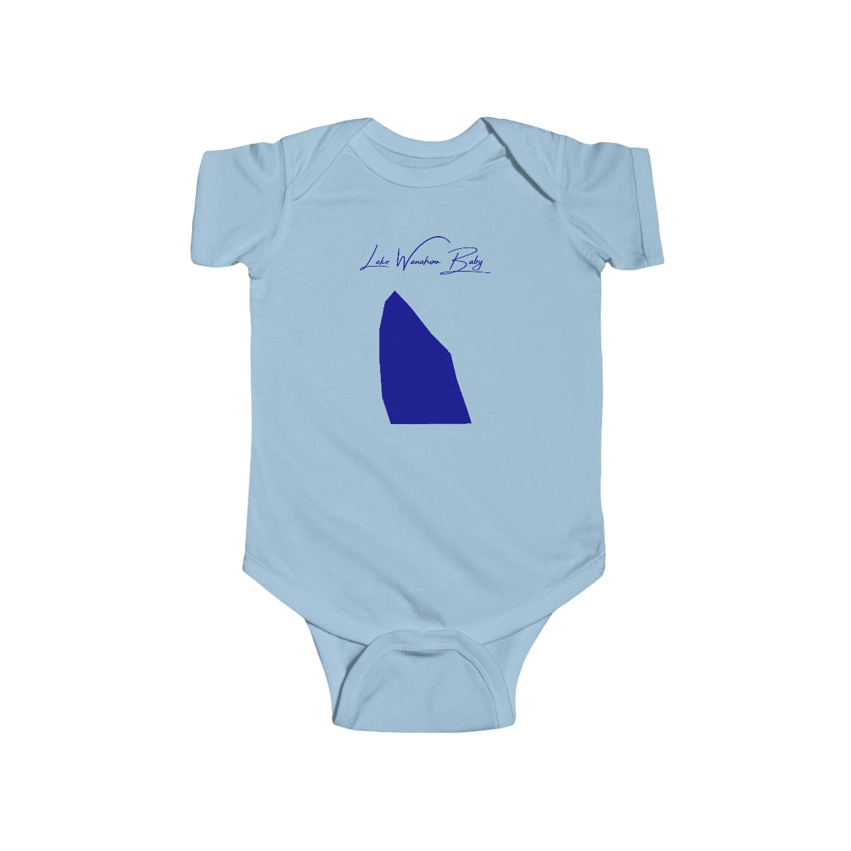 Nebraska  Lake  Wanahoo  Onesie  front  position  view  from  front  light  blue.webp