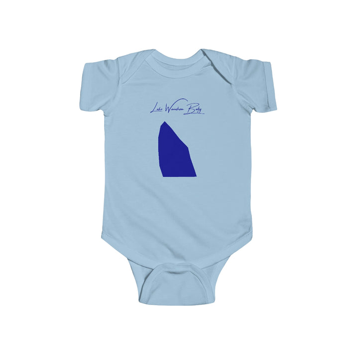 Nebraska  Lake  Wanahoo  Onesie  front  position  view  from  front  light  blue.webp