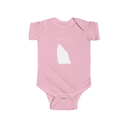 Nebraska  Lake  Wanahoo  Onesie  front  position  view  from  front  pink.webp