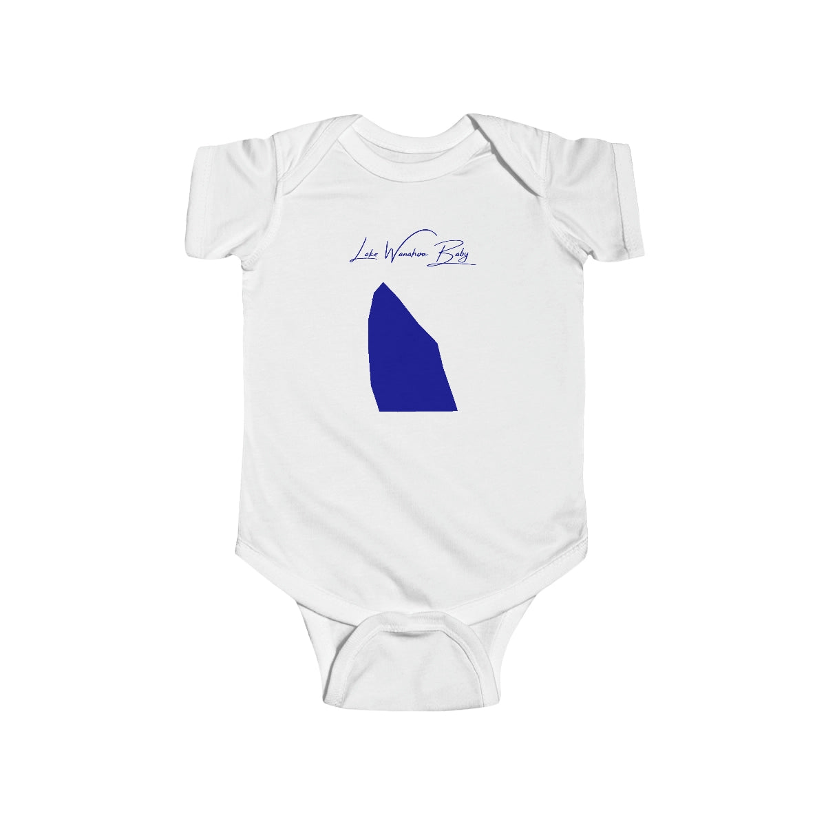 Nebraska  Lake  Wanahoo  Onesie  front  position  view  from  front  white.webp