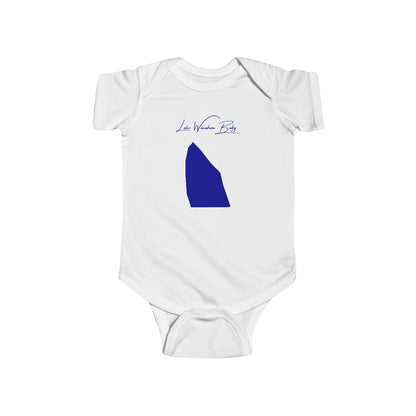 Nebraska  Lake  Wanahoo  Onesie  front  position  view  from  front  white.webp