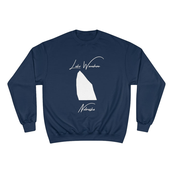 Nebraska  Lake  Wanahoo  Sweatshirt  front  position  view  from  front  navy.webp