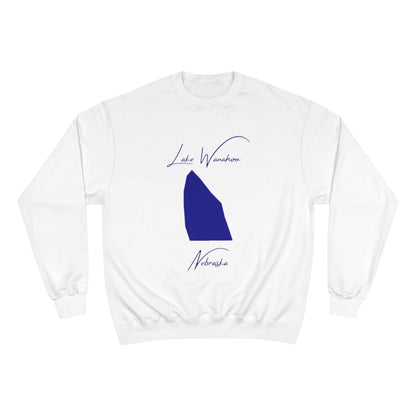 Nebraska  Lake  Wanahoo  Sweatshirt  front  position  view  from  front  white.webp