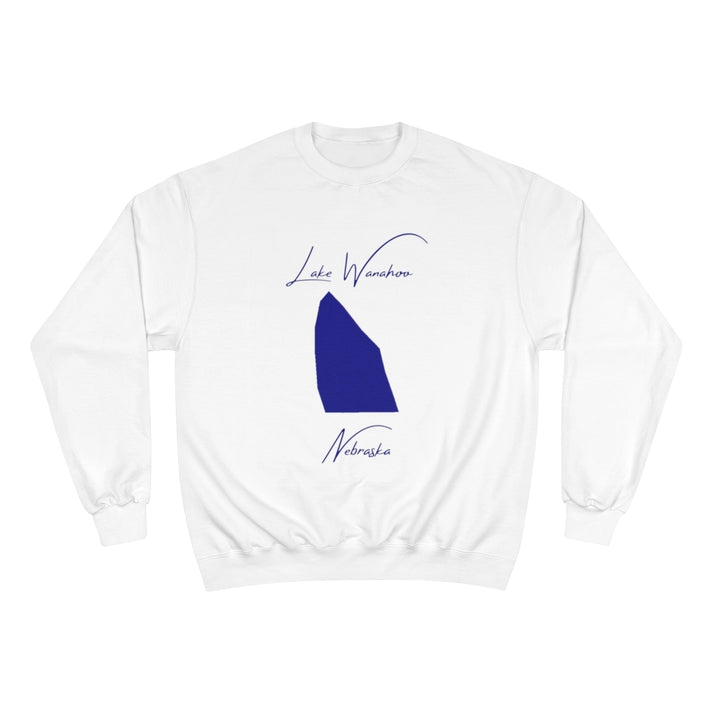 Nebraska  Lake  Wanahoo  Sweatshirt  front  position  view  from  front  white.webp