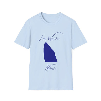 Nebraska  Lake  Wanahoo  T-shirt  front  position  view  from  front  light  blue.webp