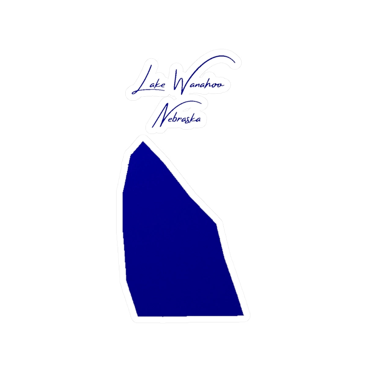 Nebraska  Lake  Wanahoo  Vinyl  Decal  other  position  view  from  front  4  x  6.webp
