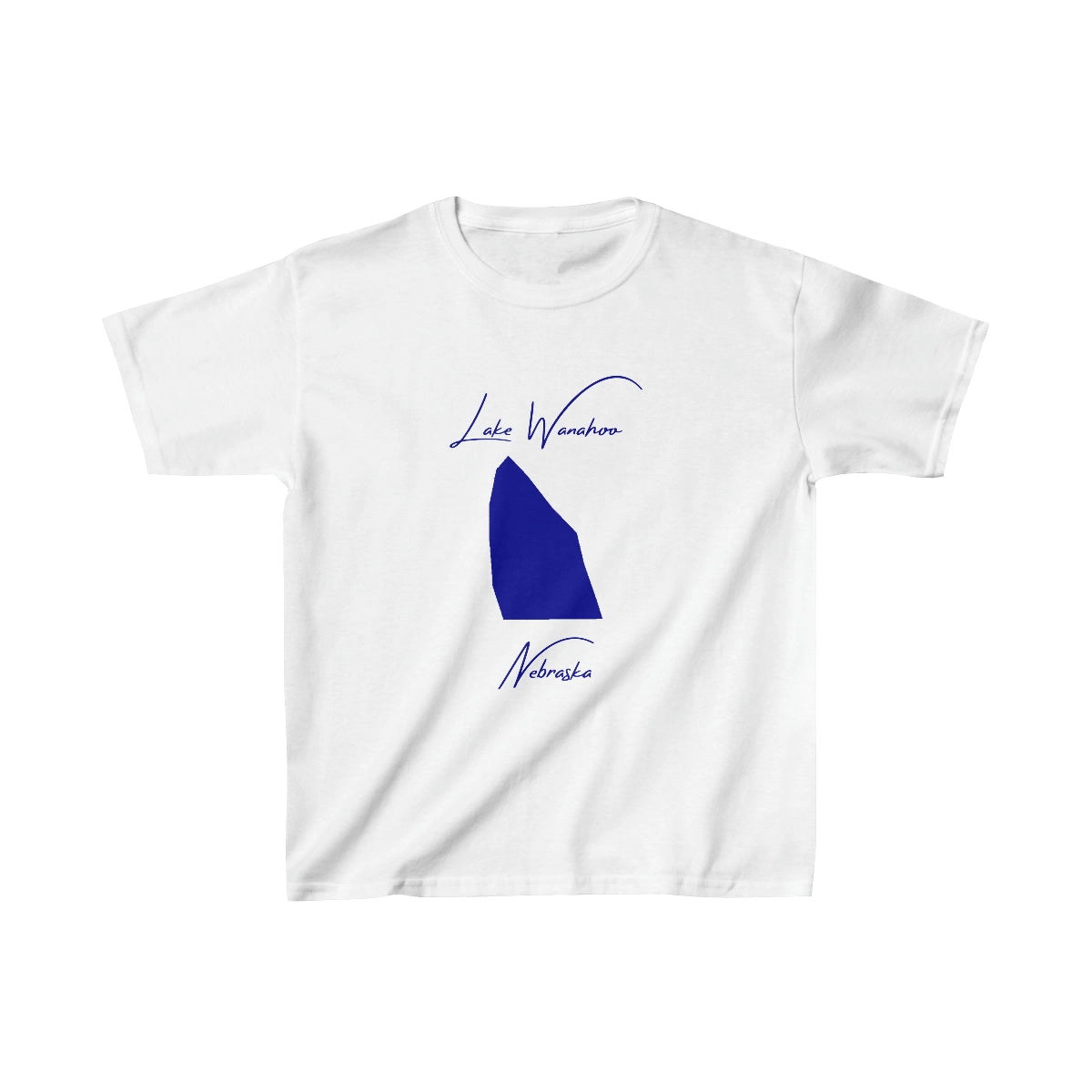 Nebraska  Lake  Wanahoo  Youth  T-shirt  front  position  view  from  front  white.webp