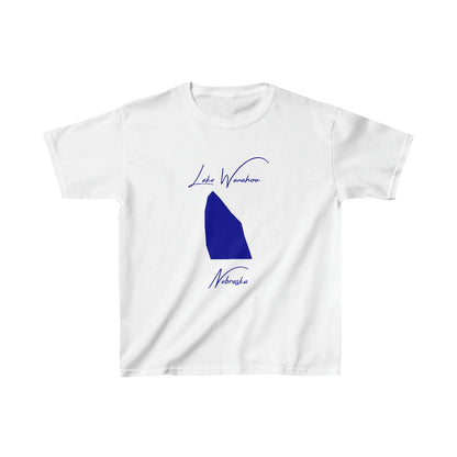 Nebraska  Lake  Wanahoo  Youth  T-shirt  front  position  view  from  front  white.webp