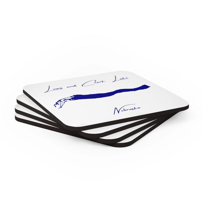 Nebraska  Lewis  and  Clark  Lake  Coaster  Set  front  position  view  from  stacked  3.75  x  3.75.webp