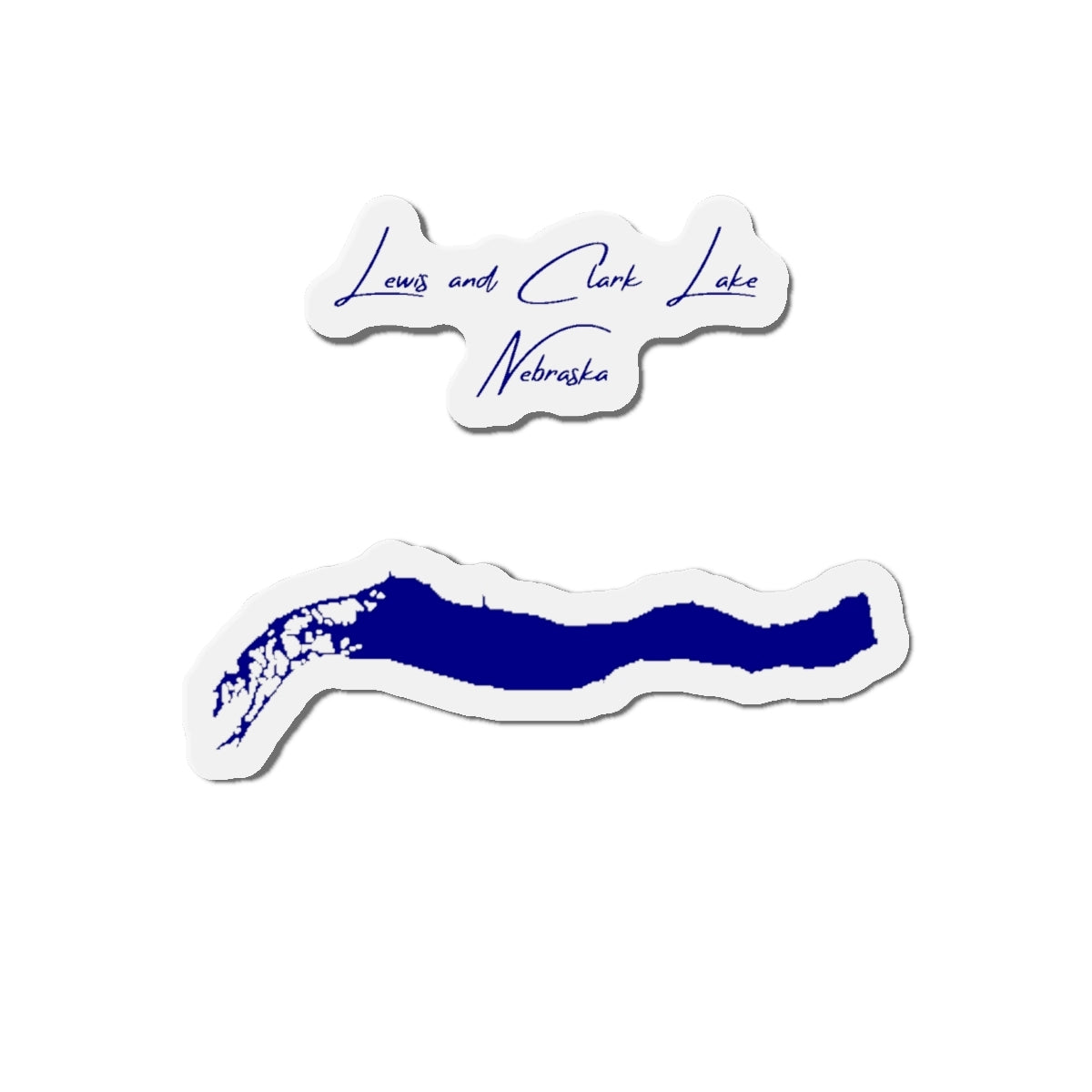 Nebraska  Lewis  and  Clark  Lake  Die  Cut  Magnet  front  position  view  from  front  4  x  4.webp