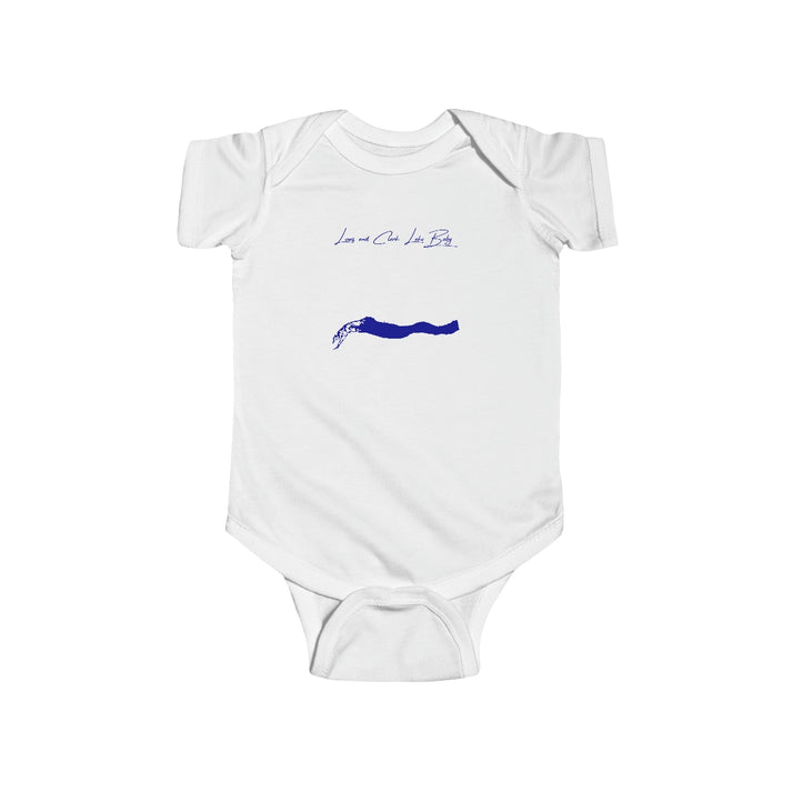 Nebraska  Lewis  and  Clark  Lake  Onesie  front  position  view  from  front  white.webp