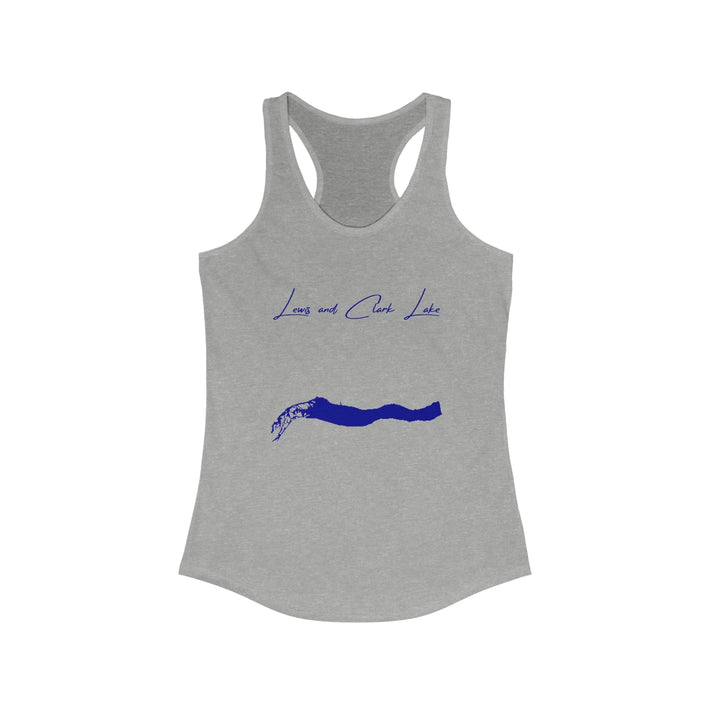 Nebraska  Lewis  and  Clark  Lake  Racerback-Tank  front  position  view  from  front  heather  grey.webp