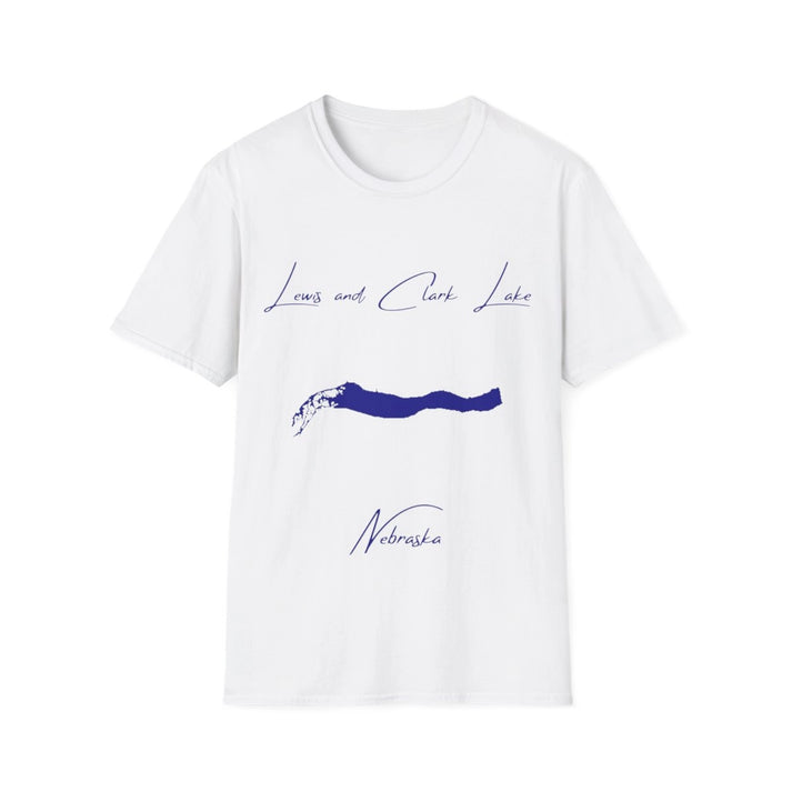 Nebraska  Lewis  and  Clark  Lake  T-shirt  front  position  view  from  front  white.webp