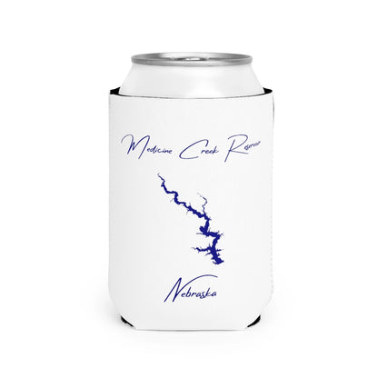 Nebraska  Medicine  Creek  Reservoir  Can  Koozie  front  position  view  from  front-2  white.webp