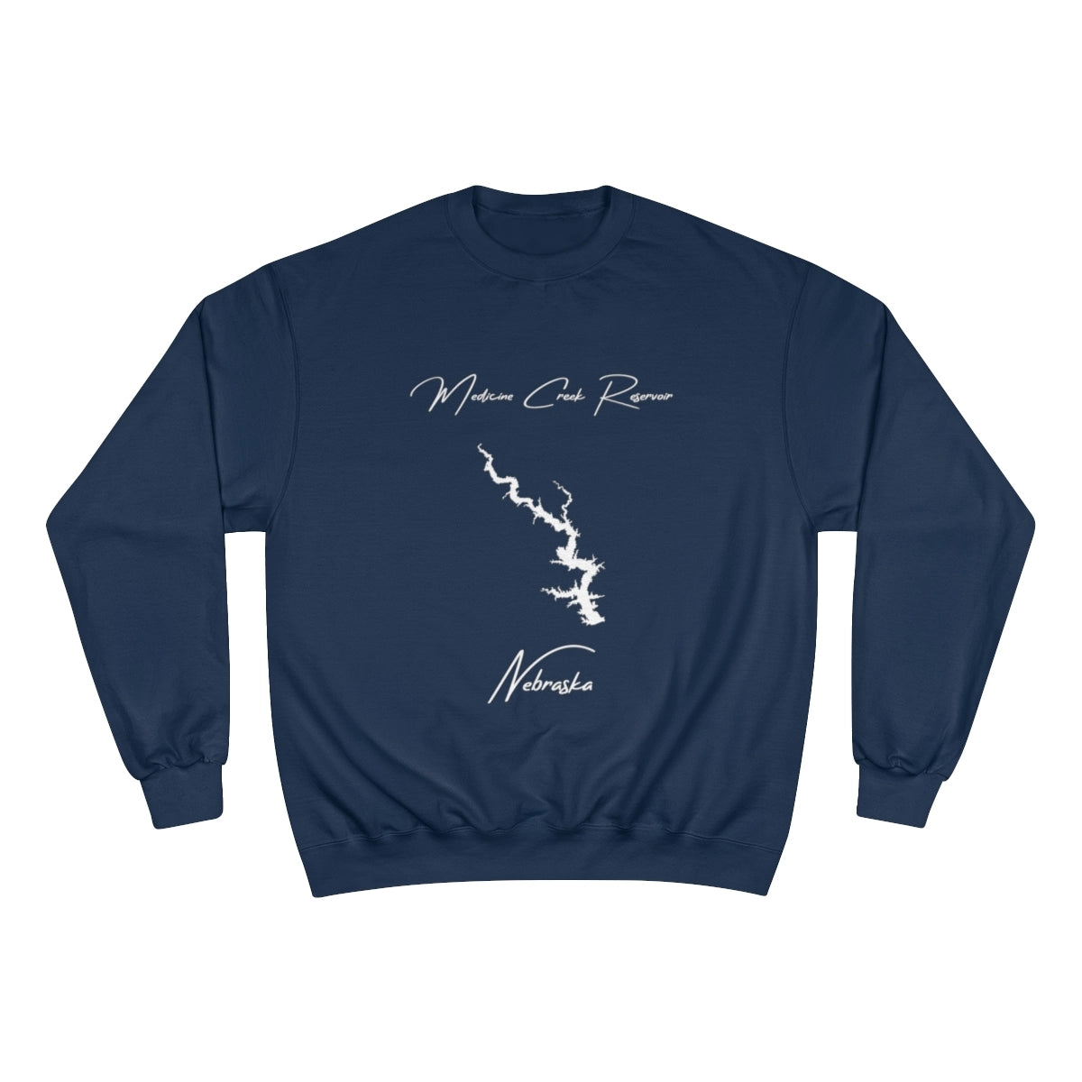 Nebraska  Medicine  Creek  Reservoir  Sweatshirt  front  position  view  from  front  navy.webp