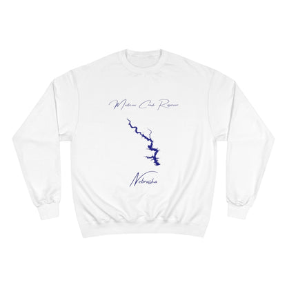 Nebraska  Medicine  Creek  Reservoir  Sweatshirt  front  position  view  from  front  white.webp