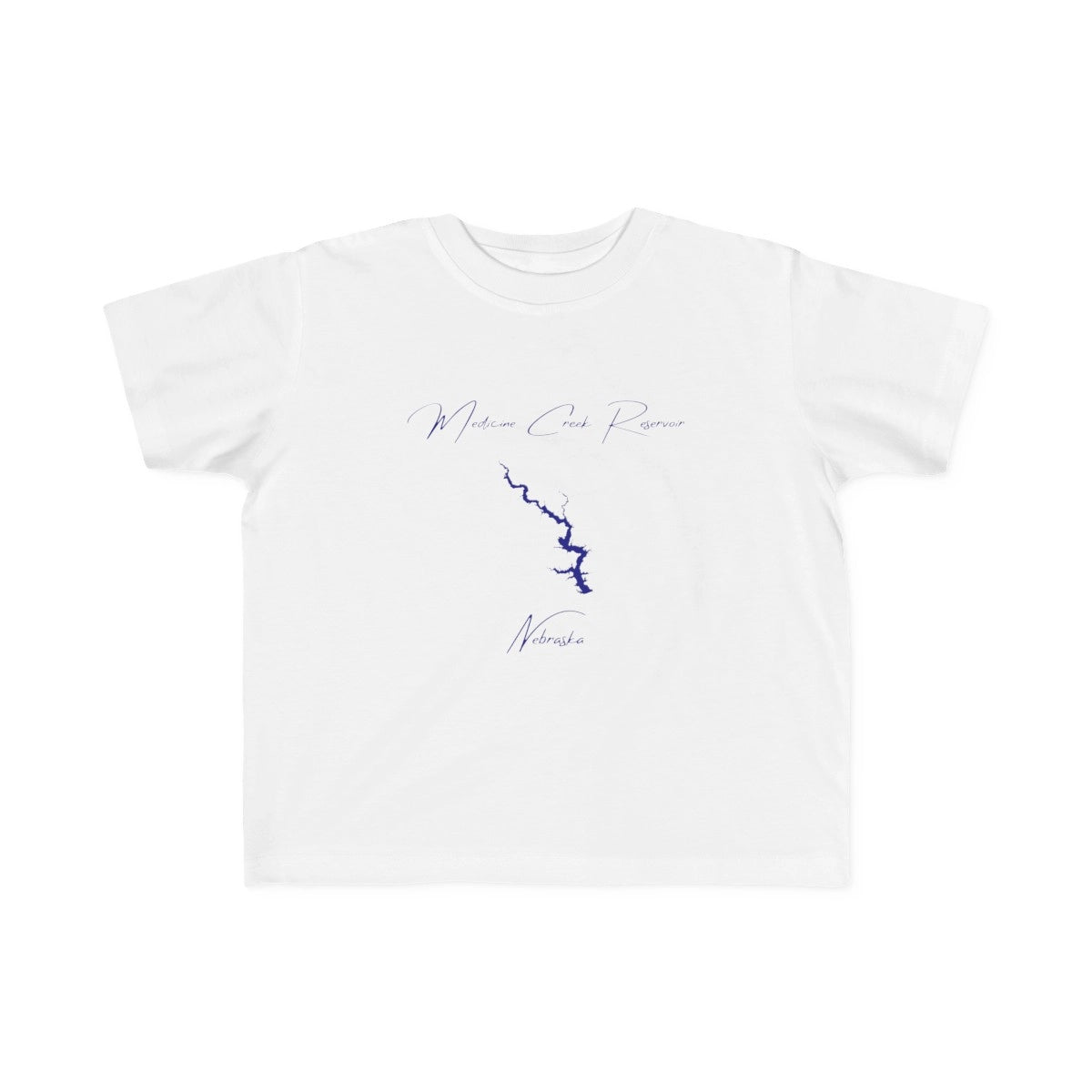 Nebraska  Medicine  Creek  Reservoir  Toddler  T-shirt  front  position  view  from  front  white.webp