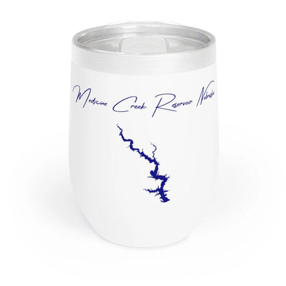 Nebraska  Medicine  Creek  Reservoir  Wine  Tumbler  front  position  view  from  front  white.webp