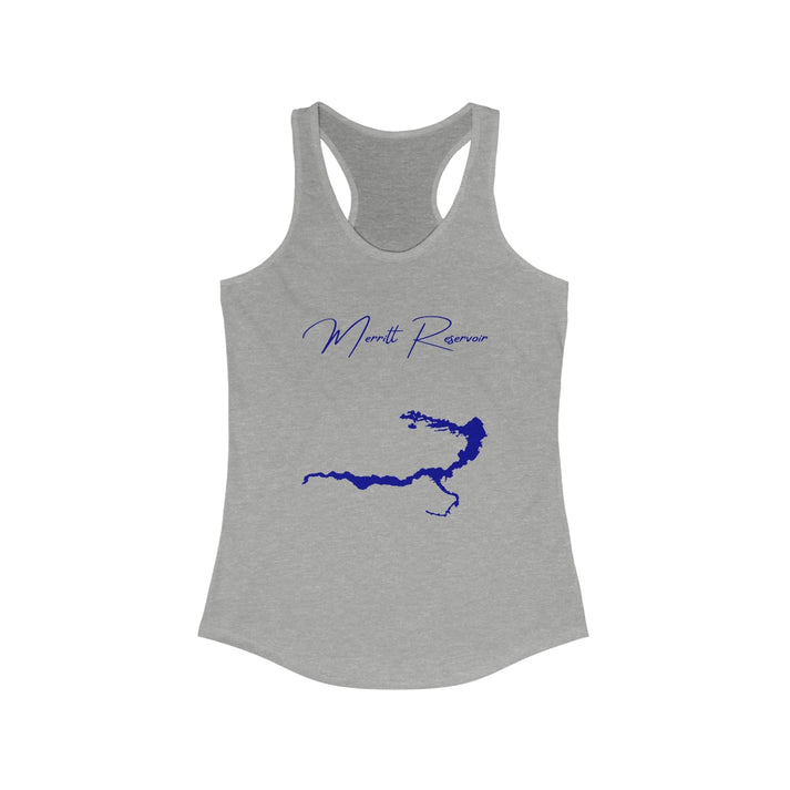 Nebraska  Merritt  Reservoir  Racerback-Tank  front  position  view  from  front  heather  grey.webp