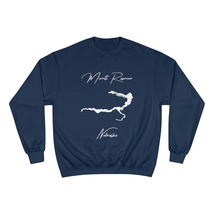 Nebraska  Merritt  Reservoir  Sweatshirt  front  position  view  from  front  navy.webp