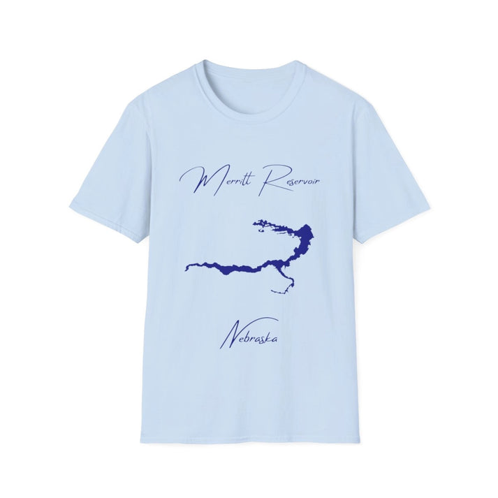 Nebraska  Merritt  Reservoir  T-shirt  front  position  view  from  front  light  blue.webp