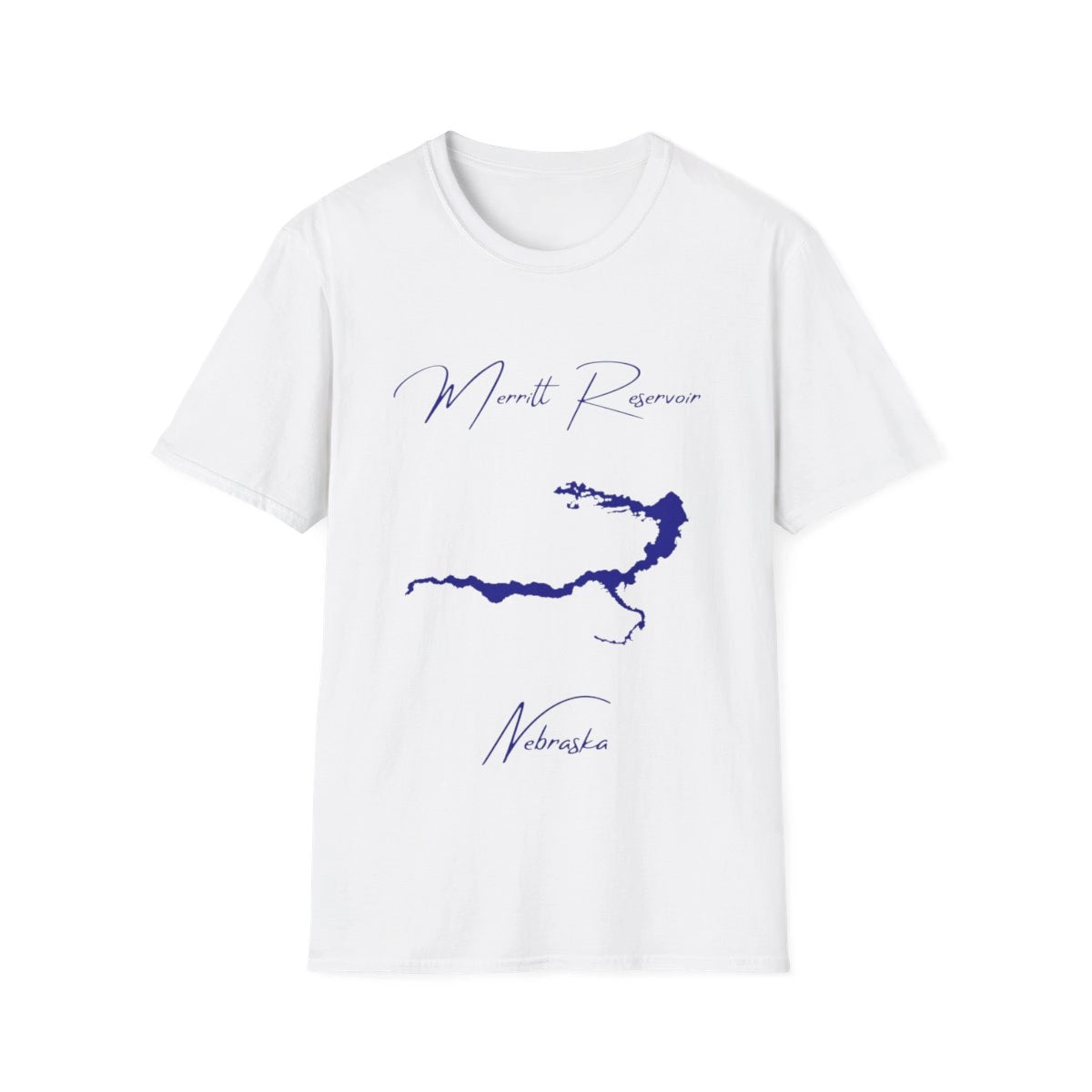 Nebraska  Merritt  Reservoir  T-shirt  front  position  view  from  front  white.webp