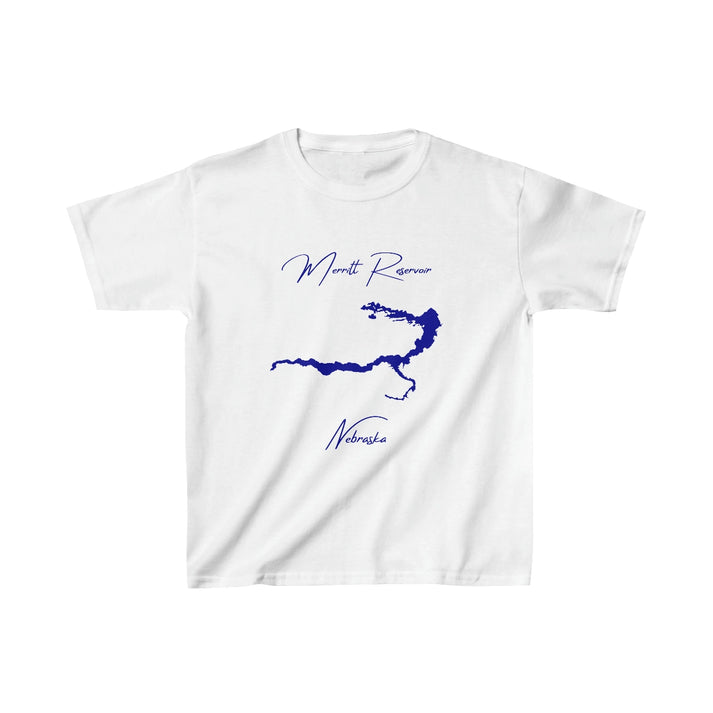 Nebraska  Merritt  Reservoir  Youth  T-shirt  front  position  view  from  front  white.webp