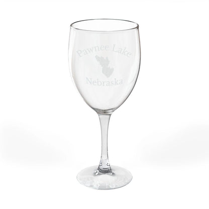 Nebraska  Pawnee  Lake  Engraved  Wine  Glass  other  position  view  from  front  10.5oz.webp