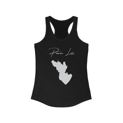 Nebraska  Pawnee  Lake  Racerback-Tank  front  position  view  from  front  solid  black.webp