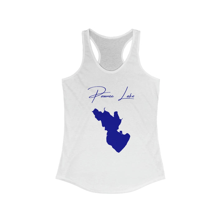 Nebraska  Pawnee  Lake  Racerback-Tank  front  position  view  from  front  solid  white.webp