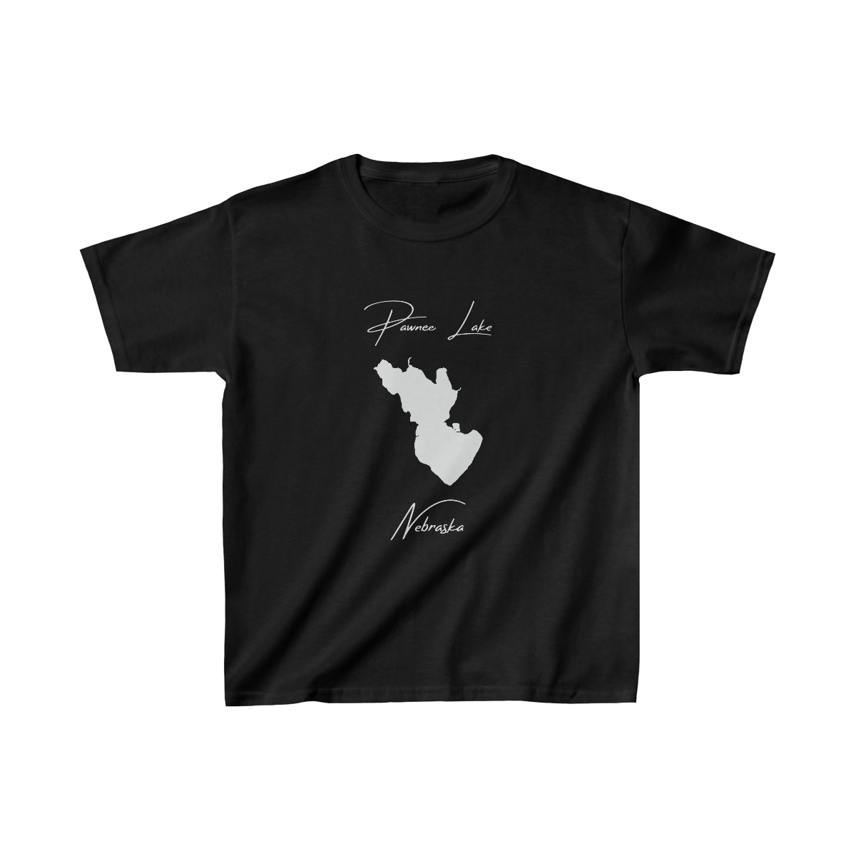 Nebraska  Pawnee  Lake  Youth  T-shirt  front  position  view  from  front  black.webp
