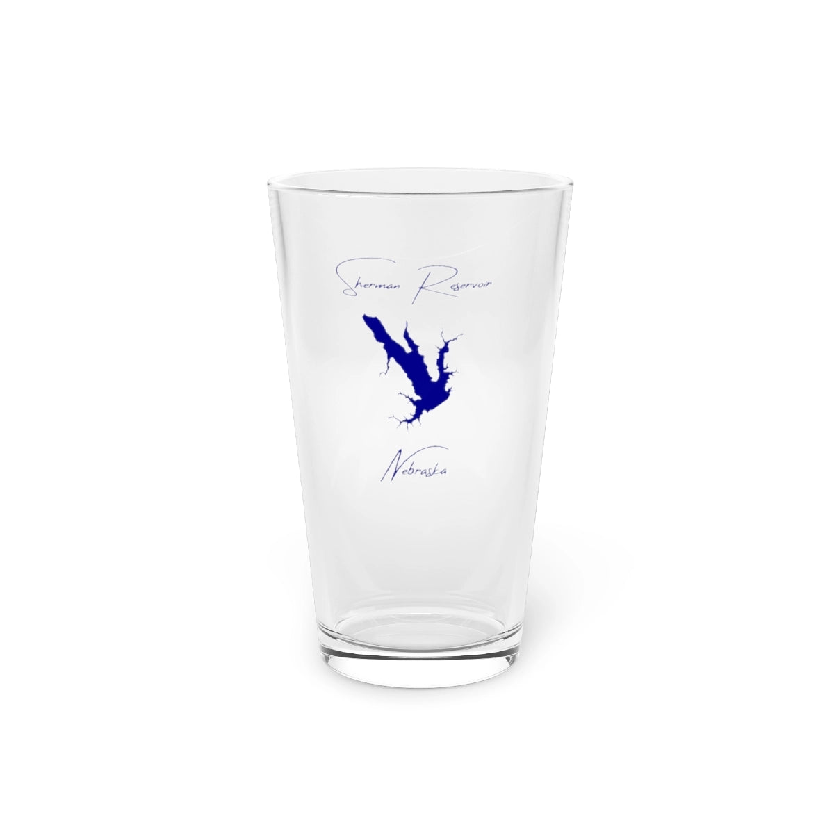 Nebraska  Sherman  Reservoir  16oz  Pint  Glass  front  position  view  from  front  16oz.webp