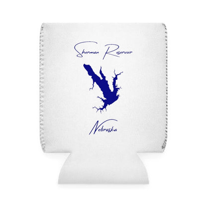 Nebraska  Sherman  Reservoir  Can  Koozie  front  position  view  from  front-1  white.webp