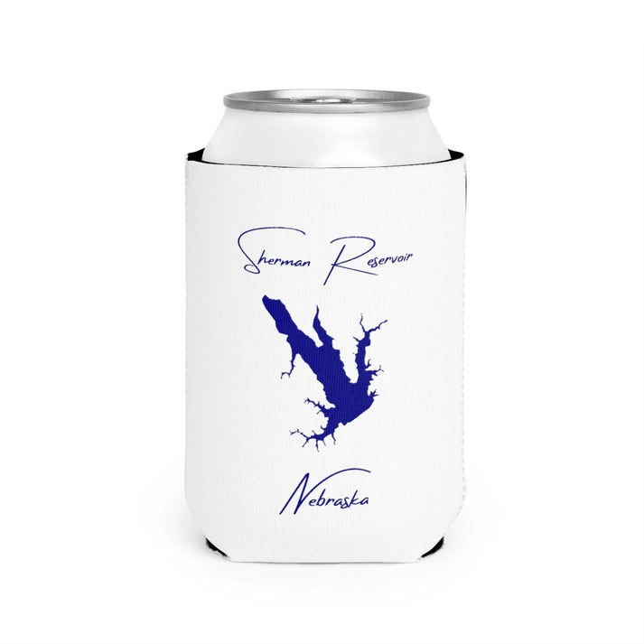 Nebraska  Sherman  Reservoir  Can  Koozie  front  position  view  from  front-2  white.webp