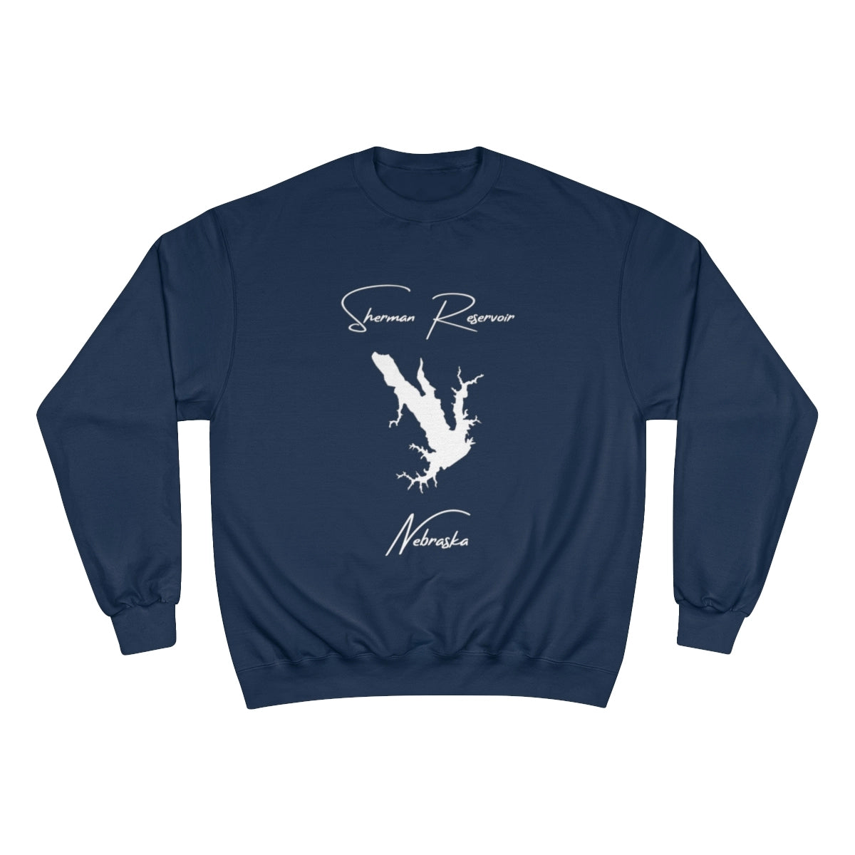 Nebraska  Sherman  Reservoir  Sweatshirt  front  position  view  from  front  navy.webp