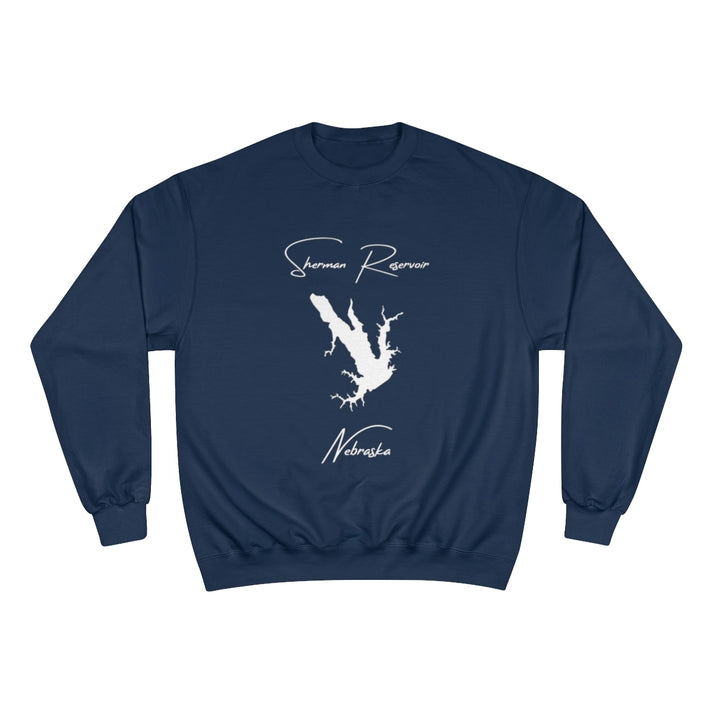 Nebraska  Sherman  Reservoir  Sweatshirt  front  position  view  from  front  navy.webp