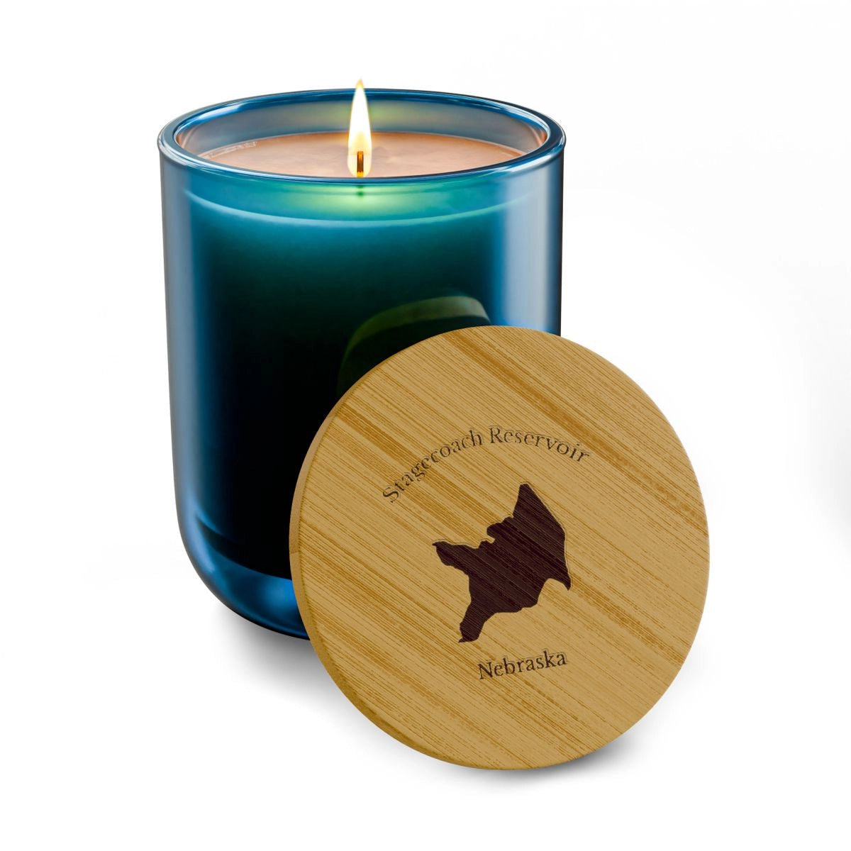 Nebraska  Stagecoach  Reservoir  Engraved  Candle  other  position  view  from  front  deep  pacific.webp