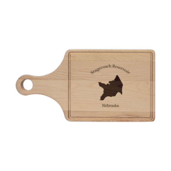 Nebraska  Stagecoach  Reservoir  Engraved  Cutting  Board  front  position  view  from  front  maple.webp