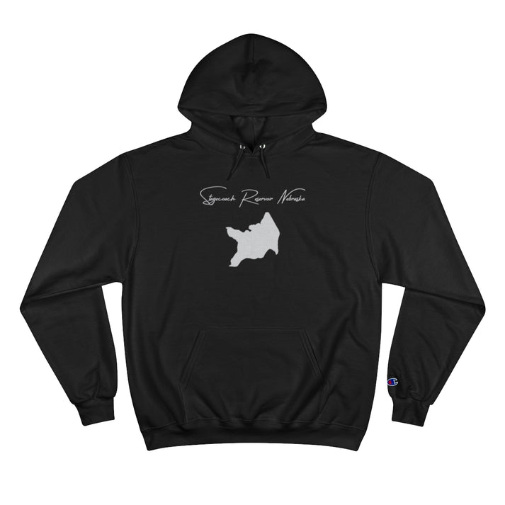 Nebraska  Stagecoach  Reservoir  Hoodie  front  position  view  from  front  black.webp