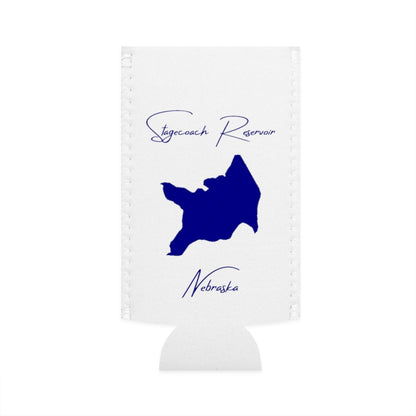 Nebraska  Stagecoach  Reservoir  Slim  Can  Koozie  front  position  view  from  flat-front  white.webp