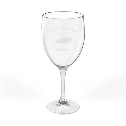 Nebraska  Swanson  Reservoir  Engraved  Wine  Glass  other  position  view  from  front  10.5oz.webp