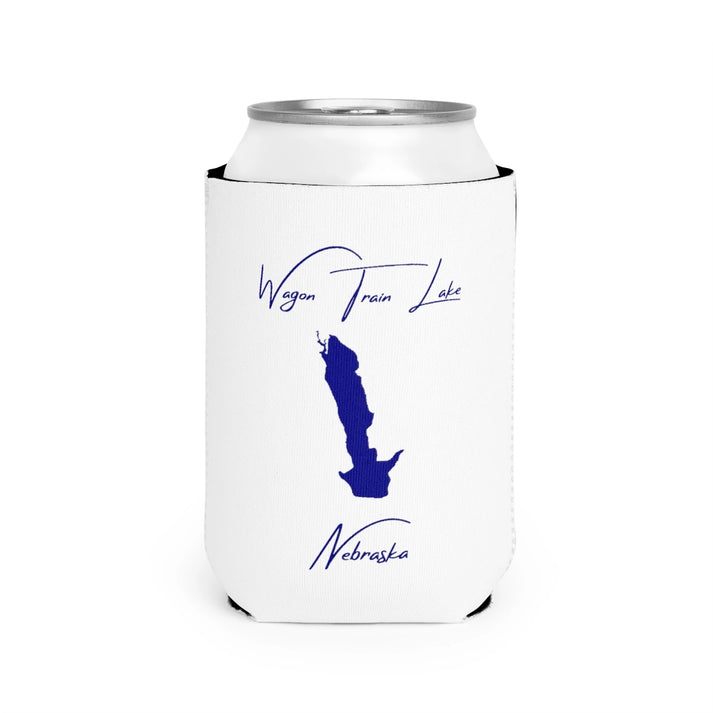 Nebraska  Wagon  Train  Lake  Can  Koozie  front  position  view  from  front-2  white.webp