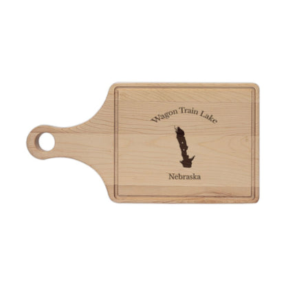 Nebraska  Wagon  Train  Lake  Engraved  Cutting  Board  front  position  view  from  front  maple.webp