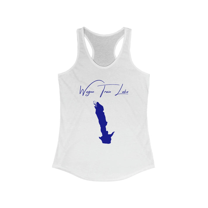 Nebraska  Wagon  Train  Lake  Racerback-Tank  front  position  view  from  front  solid  white.webp