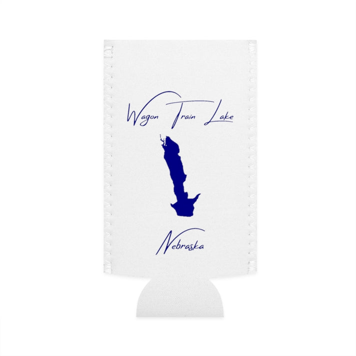 Nebraska  Wagon  Train  Lake  Slim  Can  Koozie  front  position  view  from  flat-front  white.webp