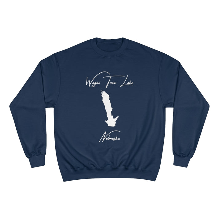 Nebraska  Wagon  Train  Lake  Sweatshirt  front  position  view  from  front  navy.webp