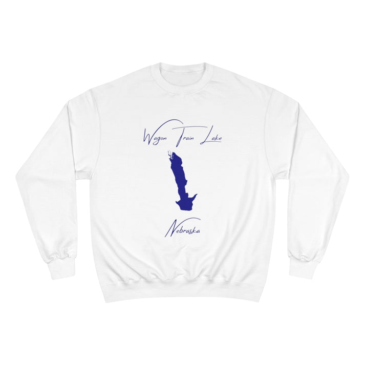 Nebraska  Wagon  Train  Lake  Sweatshirt  front  position  view  from  front  white.webp