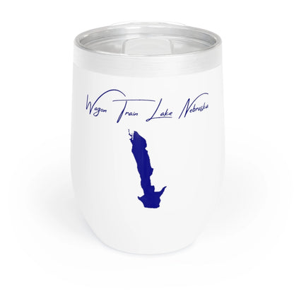 Nebraska  Wagon  Train  Lake  Wine  Tumbler  front  position  view  from  front  white.webp